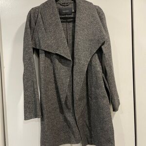 T Tahari Charcoal Trench Coat